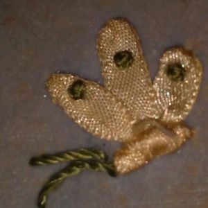 Ribbon needlework pillow